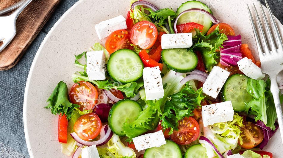 Овощной салат на ужин - рецепты с фото