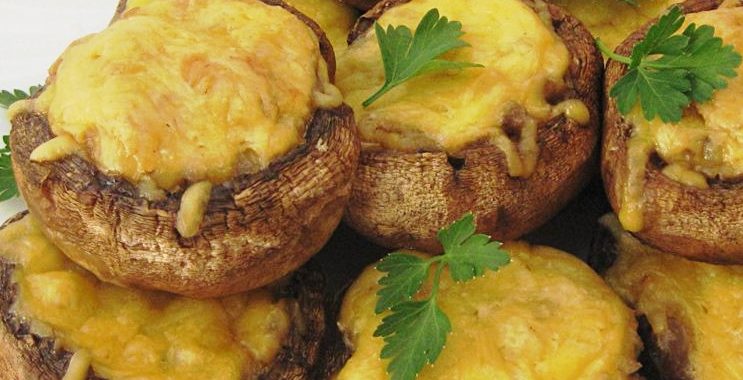 Запеченные грибы с сыром в духовке рецепт приготовления