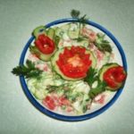 Салат из огурцов и помидоров рецепт приготовления