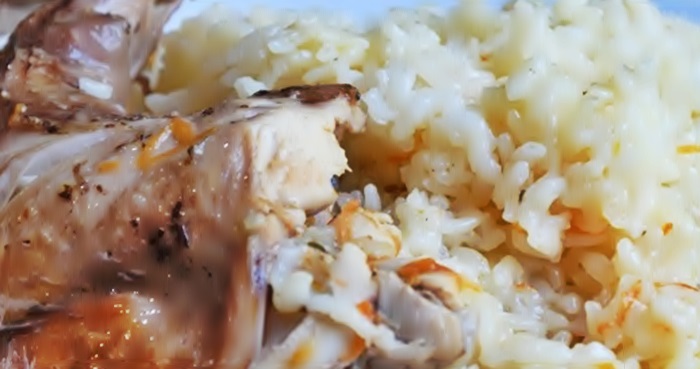 Кролик с грибами и рисом рецепт приготовления