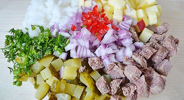 Мясной салат с рисом от Джейми Оливера рецепт