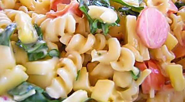 Сочный салат из макарон рецепт приготовления