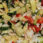 Салат-гарнир из овощей и риса рецепт