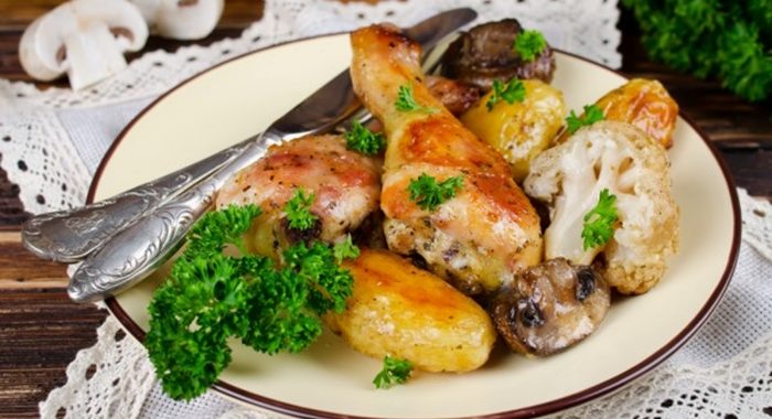 Курица с грибами в духовке – пошаговый рецепт