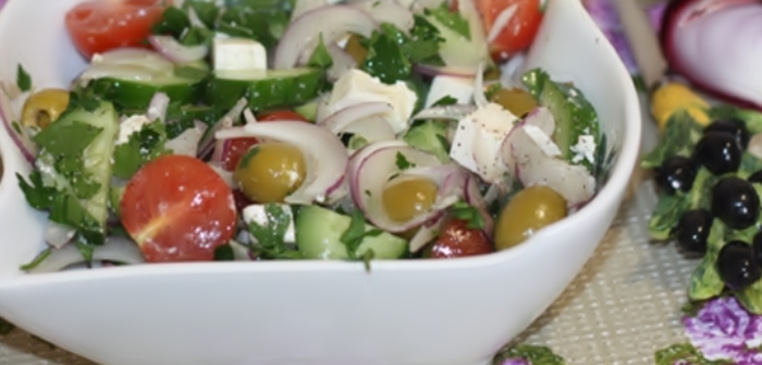 Классический греческий салат – пошаговый рецепт с фото