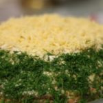Блинный торт с сыром и печенью – пошаговый рецепт с фото