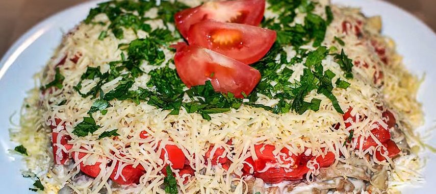 Салат из баклажанов с помидорами и сыром – пошаговый рецепт